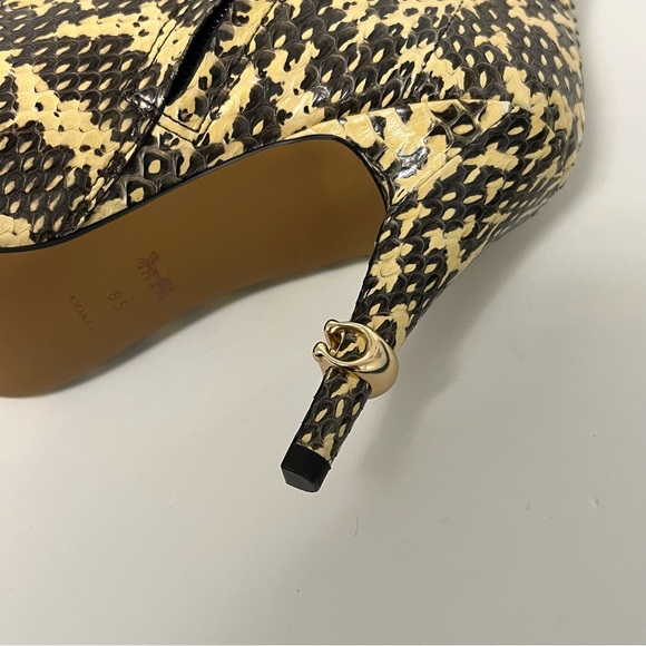 Coach Leather Peep Toe Helled Ankle Boots - New In Box - Size 8.5 - Reemoly - Picture 12 of 16